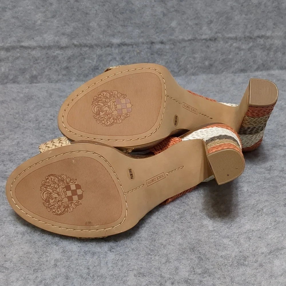 Vince Camuto Adrien Coral leather heel Sandals size 9.5 - Picture 5 of 10